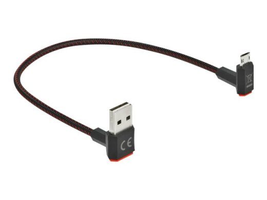 Delock lihtne USB-kaabel 20cm must
