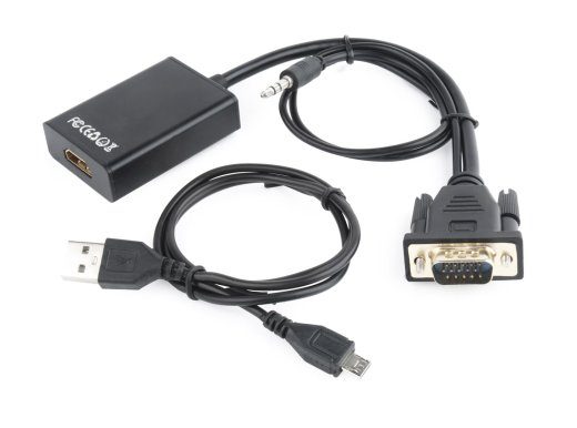 Gembird A-VGA-HDMI-01 0.15m HDMI to VGA videokaablikohandur must