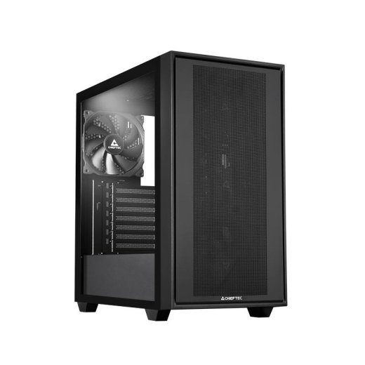 Kasti CHIEFTEC ATX/micro ATX/Mini-ITX/EATX mustas keskmisühikulise PC-ga GS-03B-BLK-OP
