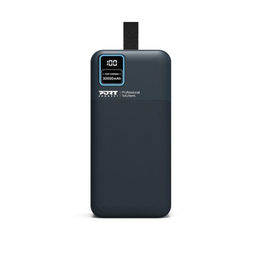 PORT CONNECT Väline USB-C akutarkusintegreeritud lamp 30000 mAh Sinine