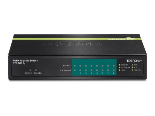 TRENDnet TPE TG80G GREENnet 8-porti gigabitlüliti PoE+