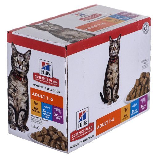HILL'S Feline Adult Multipack Classic – 12 kotikest 85 g igaüks