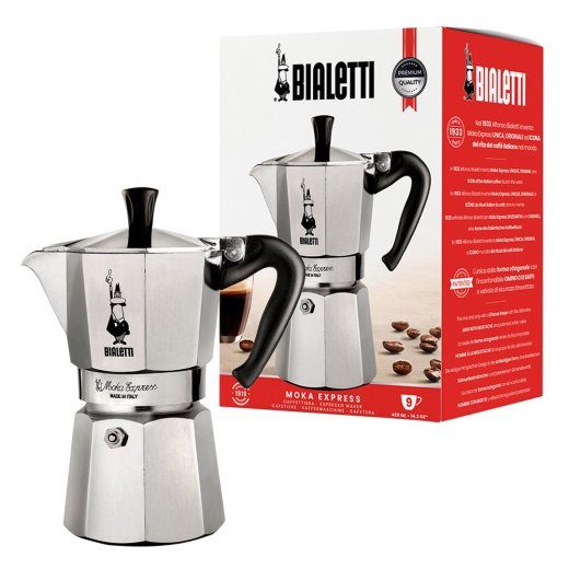 Bialetti Moka Express Moka pot 0.55 L Must, Hõbe