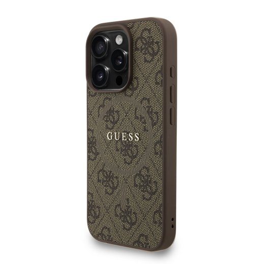 Guess PU nahast 4G värvilise rõnga rihma MagSafe ümbris Apple iPhone 16 Pro jaoks