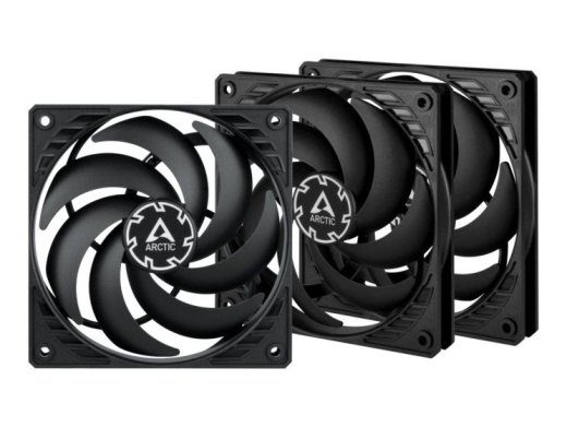 ARCTIC P12 Slim PWM PST Fan 3-pack Black 120 mm