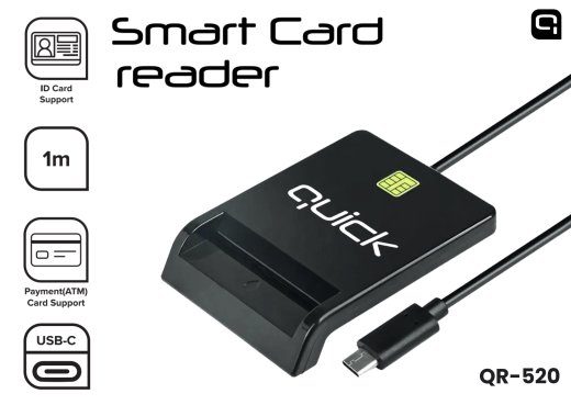 Quick QR-520 Nutikas ID-kaardi lugeja USB-C