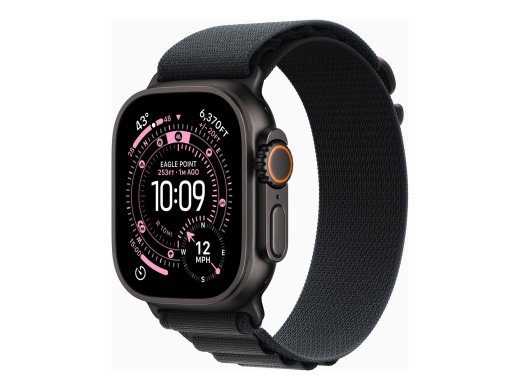 Apple Watch Ultra 3 GPS + Cellular 49mm Juodo Titanium korpusas su juodu Alpine Loop - Medium Apple