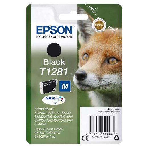 Epson Must 185-lehekülje Tint T1281 C13T12814012