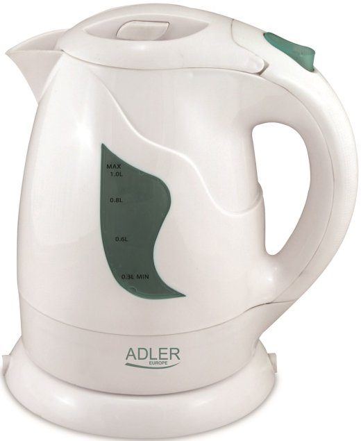 Adler AD 08 w elektrinis vandens katilas 1 L 850 W Baltas