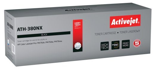 Activejet ATH-380NX Toner (asendus HP 312X CF380X jaoks; Supreme; 4400 lehte; must)
