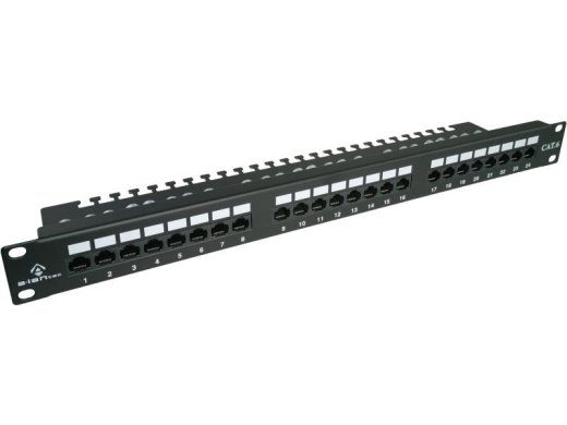 Alantec PK001 UTP cat.6 lülitusplaat, 24 LSA porti koos 1U 19" riiuliga