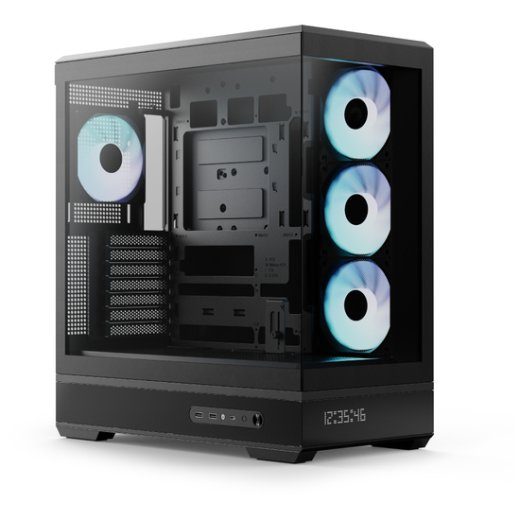 AeroCool P500B DIGI Tower ATX ilma toiteallikata must