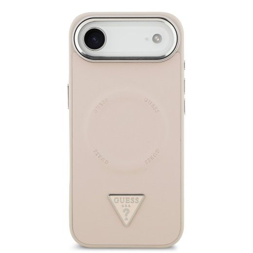 Guess PU Nahast Triangle Logo MagSafe Kaitseümbris Apple iPhone 17 Air jaoks
