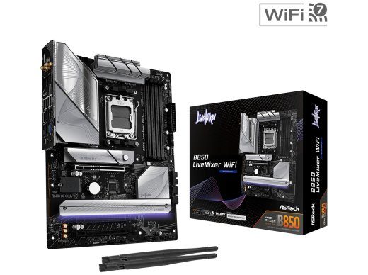 Asrock B850 LiveMixer WiFi ATX Põhjaplaat AM5 Socket