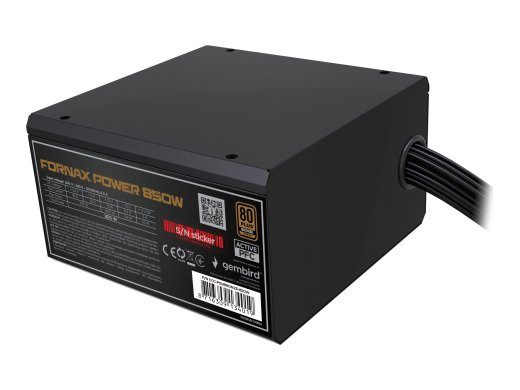 GEMBIRD Toiteallikas 850W aktiivne PFC 12 cm ventilaator 80+Bronze värvikarp