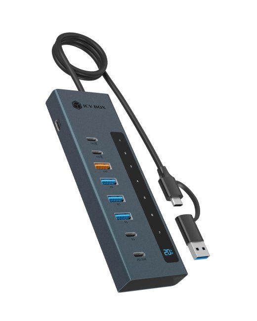 Raidsonic 9-in-1 hub Power Delivery ja Type-C/Type-A hostühendusega IB-HUB1743-CPD
