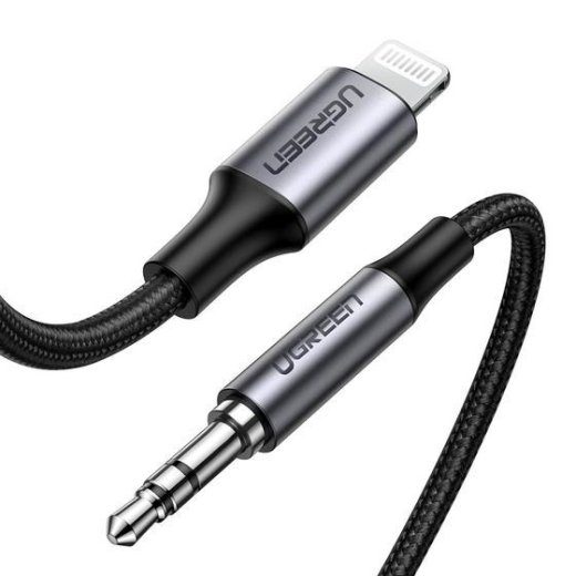 Ugreen 70509 3.5mm Lightning mobiiltelefoni kaabel, Hõbe 1 m