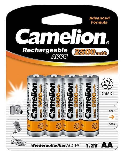 Camelion AA/HR6 2500 mAh Laetavad Akud Ni-MH 4 tk