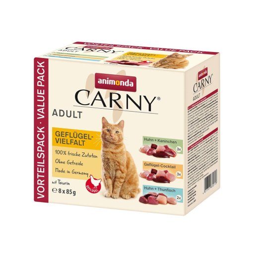 ANIMONDA Carny Adult Poultry mix - märgkassitoit - 8x85g