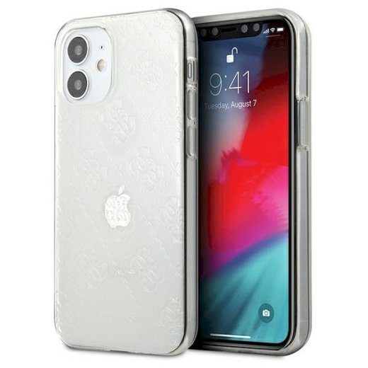 Guess GUHCP12S3D4GTR 4G 3D Pattern Collection Hardcase iPhone 12 mini jaoks 5,4" / läbipaistev
