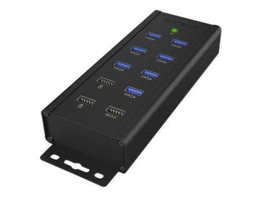Raidsonic 7-port Industrial hub IB-HUB1703-QC3 USB Type-A
