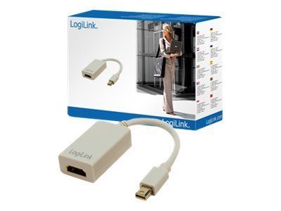 Logilink Adapter Mini DisplayPort kuni HDMI heliga: Hall Mini DisplayPort HDMI A 0,1 m
