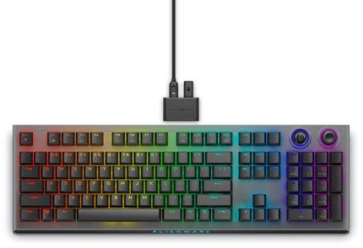 Dell Alienware Tri-Mode AW920K juhtmeta mänguklaviatuur Juhtmeta Bluetooth RGB LED-valgustus US CHERRY MX Red Dark Side of the Moon