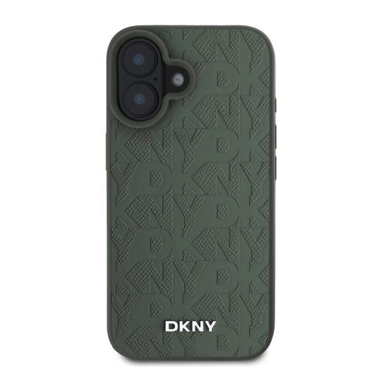 DKNY PU nahast võrgumustriga MagSafe ümbris Apple iPhone 16 jaoks