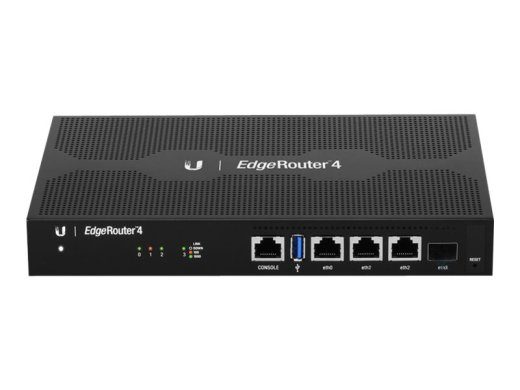 Ubiquiti EdgeRouter ER-4 ruuter kaablite paigutus