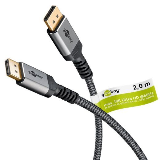 Goobay DisplayPort kaabel 2.0/2.1, 80 Gbit/s 75685 DisplayPortist DisplayPorti