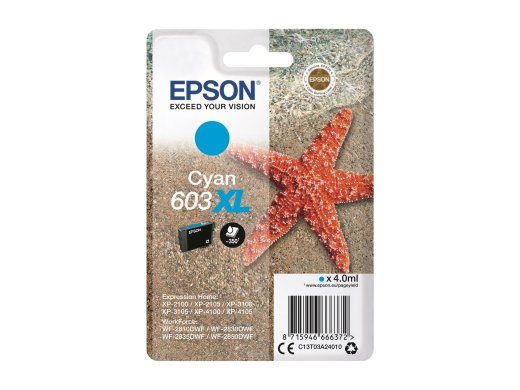 Epson 603XL Cyan 350-leheküljeline tint C13T03A24010