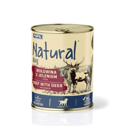 NATURAL Märgkoeratoit veise, hirve ja kõrvitsa 800g