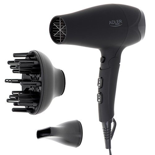 Adler Juuksefön AD 2267 2100 W Temperatuuri seadete arv 3 Difusori otsik Must