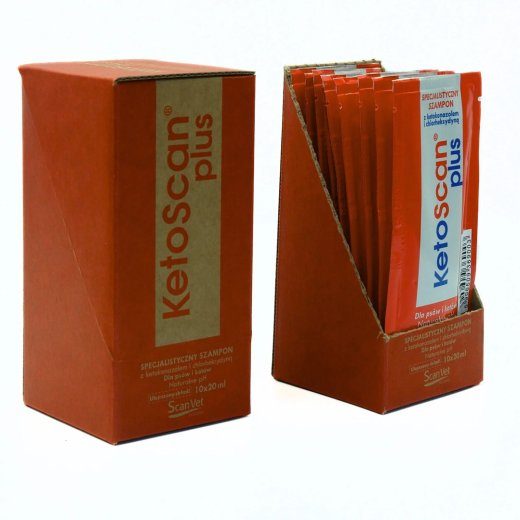SCANVET KetoScan Plus - koertele ja kasside šampoon - 10x20ml