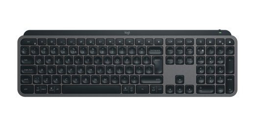 Logitech MX Keys Combo verslui su įtraukta klaviatūra ir pele, biuro RF belaidis + Bluetooth, QWERTY US International, grafito