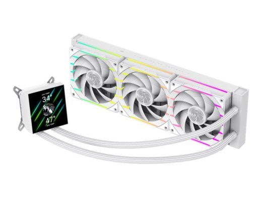 Gamemax CPU vedel jahutaja HAILSTORM 360 LCD WH valge