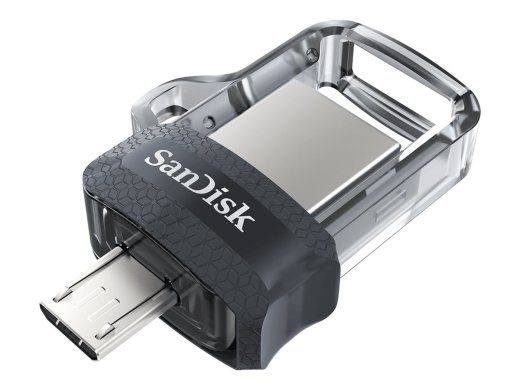 SanDisk Ultra Dual 128GB USB 3.0 / micro USB mähipulber Hõbedane