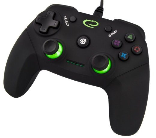 Esperanza EGG110K žaidimų valdiklis Gamepad PC, Playstation 3 Analoginis/Digitalinis USB 2.0 Juodas