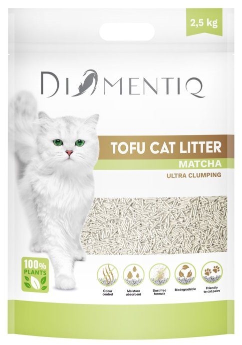 DIAMENTIQ Tofu Matcha Ultra klumpiva - taimne kassipee - 2,5 kg