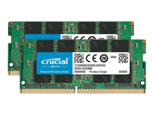 Crucial DDR4 SDRAM 64GB komplekt 3200MHz CL22 Non-ECC SO DIMM 260-PIN
