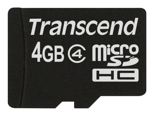 Transcend 4GB microSDHC kaart