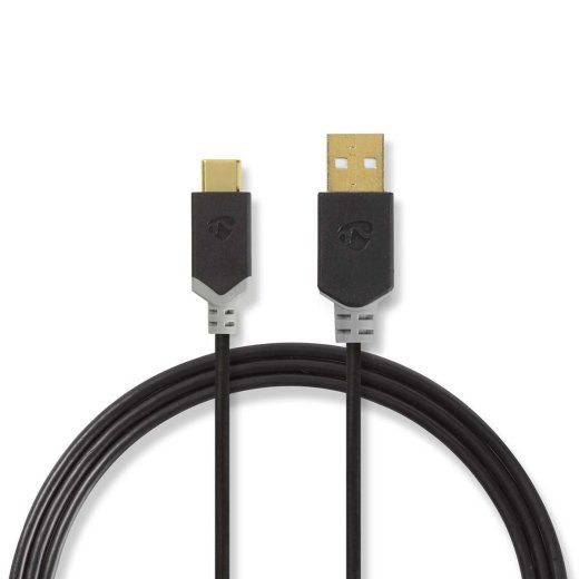 NEDIS CCBW60601AT30 Kaabel USB 2.0 | USB-A isane | USB-C™ isane | 60 W | 480 Mbps | 1.00 m