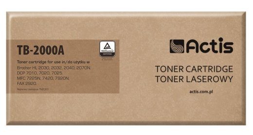 Actis TB-2000A Toneras (pakaitalas Brother TN2000 / TN2005; Standard; 2500 puslapių; black)
