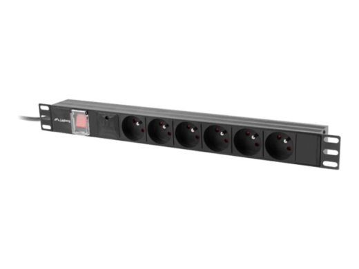 Langberg Toitejaotusüksus 6-pin 10A Must 2m