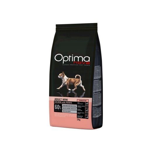 OPTIMANOVA Mono Dog Adult Mini lõhe ja kartulitega kuivkoeratoit - 2kg
