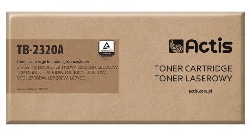 Actis TB-2320A Toner (asendaja Brother TN-2320, TN2320 jaoks; Standard; 2600 lehekülge; must)