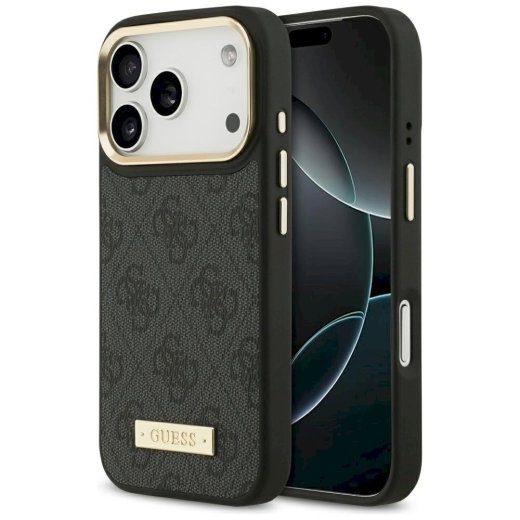 Guess 4G Logo Plate MagSafe Case iPhone 17 Pro jaoks / Must