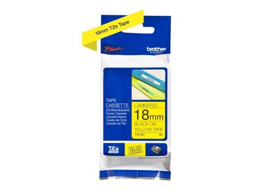Brother TZe-641 laminaatlint must kollasel TZe 8 m 1.8 cm