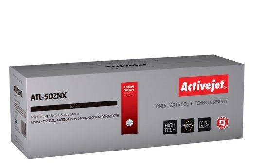 Activejet ATL-502NX toner (asendus Lexmark 502X/50F2X00 jaoks; Supreme; 10.000 lehte; must) - uus kiip