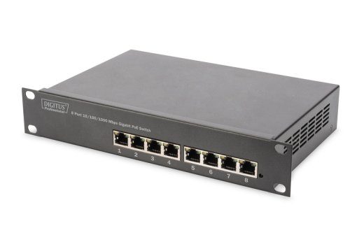 Digitus 8-portine Gigabit Ethernet PoE lüliti DN-95317 Haldamata Rackmontaaž Toitetüüp Sisseehitatud